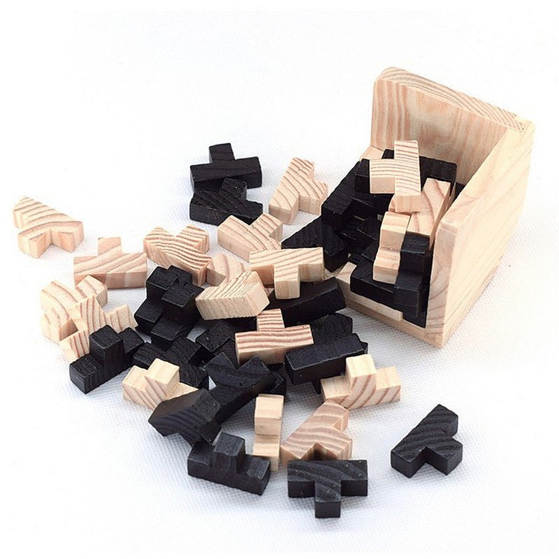 Creative 3D Luban Interlocking Wooden Puzzle – Educational Toy for Early Learning