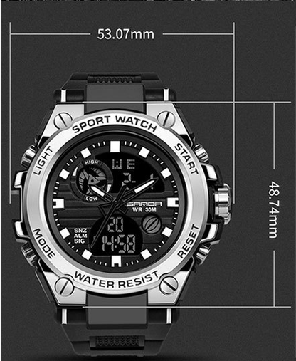 Outdoor Sports Dual Display Multi-Kinetic Energy Electronic Watch