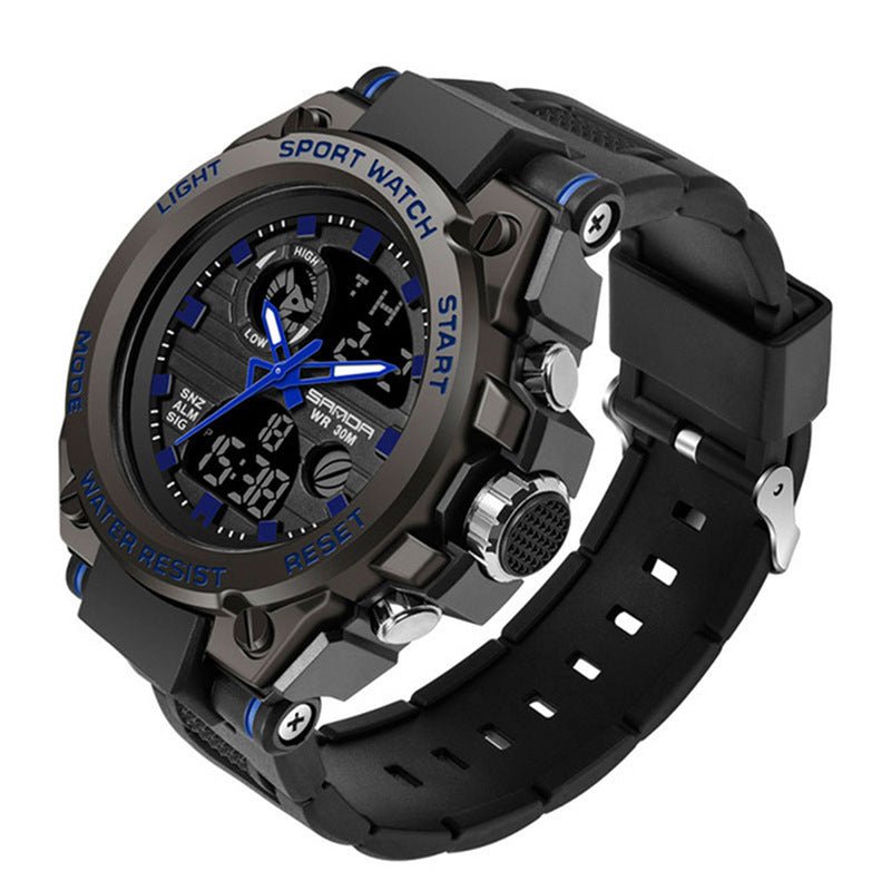 Outdoor Sports Dual Display Multi-Kinetic Energy Electronic Watch